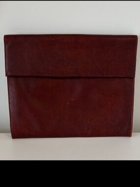 WILSONS LEATHER PELLE STUDIO Vintage leather laptop case portfolio burgundy